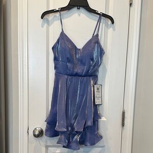 Shimmering Blue/Purple Layered Dress
